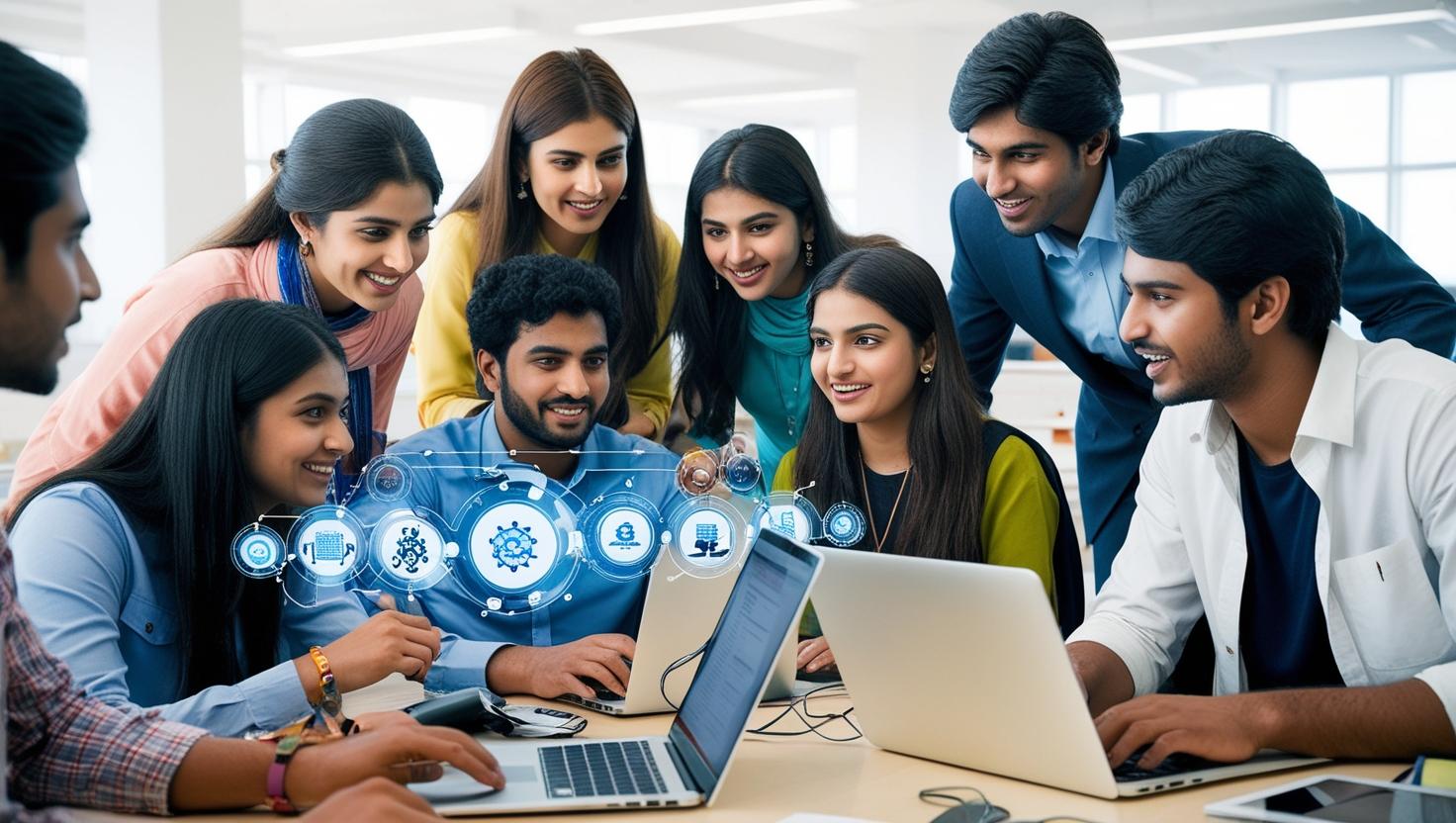 a picture related to _AI in higher education_ students should be pakistani